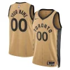 Toronto Raptors Nike Unisex 2023/24 Custom Swingman Jersey Elegant Gold City Edition for Basketball Enthusiasts