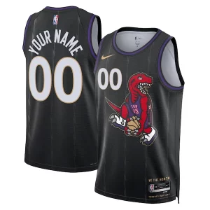 Toronto Raptors Nike Unisex 2024/25 Custom Fabulous Swingman Jersey City Edition Black for Basketball Enthusiasts