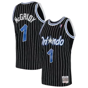Tracy McGrady Orlando Magic Hardwood Classics Swingman Jersey Gorgeous Black/Blue Perfect for Game Day