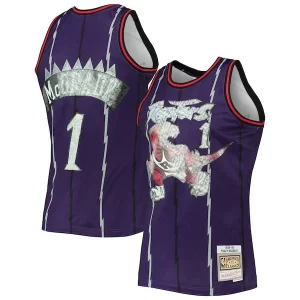 Tracy McGrady Toronto Raptors 1998/99 Hardwood Classics NBA 75th Anniversary Diamond Unique Swingman Jersey Purple Ideal for Collectors
