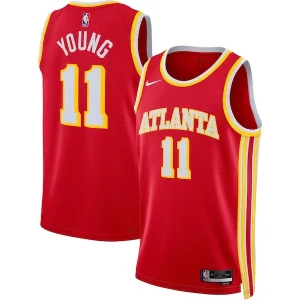 Trae Young Atlanta Hawks Fabulous Nike Unisex Swingman Jersey Icon Edition Red/White Must - Have for Jerseys Lovers