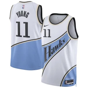 Trae Young Atlanta Hawks Nike Unisex 2024/25 Swingman Player Jersey City Edition White Unique Ideal for Collectors