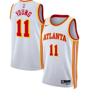 Trae Young Atlanta Hawks Premium Nike Unisex Swingman Jersey Association Edition White/Red for Basketball Enthusiasts