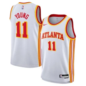 Trae Young Atlanta Hawks Stylish Nike Youth Swingman Jersey Association Edition White Ideal for Collectors