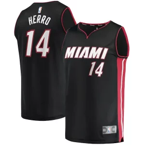 Tyler Herro Miami Fabulous Heat Fast Break Replica Jersey Icon Edition Black Must - Have for Jerseys Lovers
