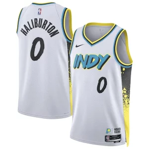 Tyrese Haliburton Indiana Pacers Unique Nike Unisex 2024/25 Swingman Player Jersey City Edition White Great for Fans