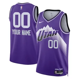 Utah Jazz Chic Nike Unisex 2023/24 Custom Swingman Jersey Purple City Edition Ideal for Collectors