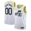 Utah Jazz Nike Unique Unisex Swingman Custom Jersey White Association Edition for Basketball Enthusiasts