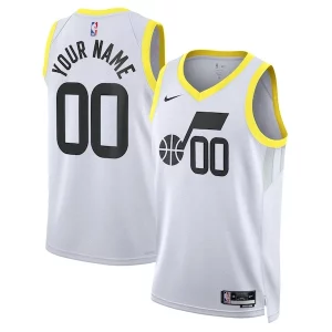 Utah Jazz Nike Unique Unisex Swingman Custom Jersey White Association Edition for Basketball Enthusiasts