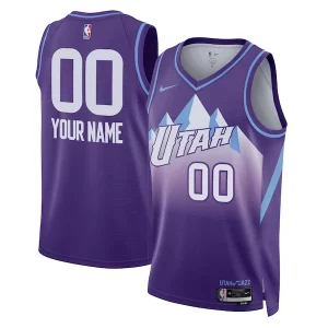 Utah Jazz Nike Unisex 2024/25 Custom Swingman Jersey City Eye - catching Edition Purple Perfect for Game Day