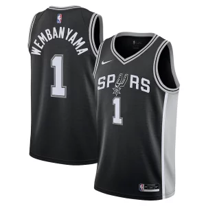 Victor Fabulous Wembanyama San Antonio Spurs Nike Youth 2023 NBA Draft First Round Pick Swingman Jersey Icon Edition Black for Basketball Enthusiasts