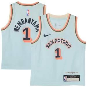 Victor Wembanyama San Antonio Spurs Nike Preschool Fabulous 2024/25 Swingman Player Jersey City Edition Light Blue Perfect for Game Day