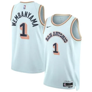Victor Wembanyama San Antonio Spurs Nike Unisex 2024/25 Swingman Gorgeous Player Jersey City Edition Light Blue for Basketball Enthusiasts