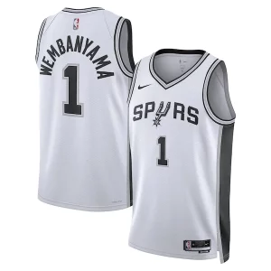 Victor Wembanyama San Antonio Spurs Nike Unisex Stylish Swingman Jersey Association Edition White Must - Have for Jerseys Lovers