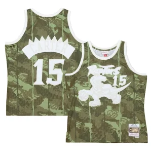 Vince Carter Toronto Premium Raptors Hardwood Classics 1998/99 Ghost Green Swingman Jersey Camo for Basketball Enthusiasts