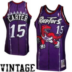 Vince Carter Toronto Raptors 1998/99 Throwback Authentic Elegant Jersey Purple for Basketball Enthusiasts