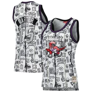 Vince Carter Toronto Raptors Women's 1998 Doodle Swingman Jersey White Eye - catching Ideal for Collectors