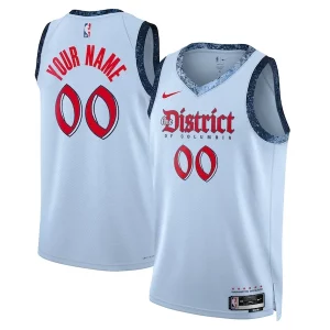 Washington Wizards Nike Unisex 2024/25 Premium Custom Swingman Jersey City Edition Powder Blue Great for Fans