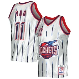 Yao Ming Houston Chic Rockets 2002/03 Hardwood Classics 75th Anniversary Swingman Jersey Platinum Must - Have for Jerseys Lovers