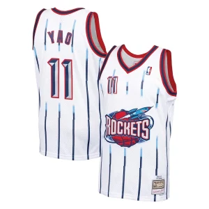 Yao Ming Houston Rockets 2002 03 Trendy Hardwood Classics Swingman Jersey White Must - Have for Jerseys Lovers