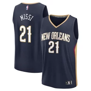 Yves Missi New Orleans Pelicans 2024 NBA Unique Draft Fast Break Player Jersey Icon Edition Navy Perfect for Game Day