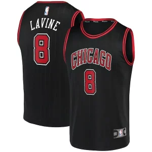 Zach LaVine Chicago Bulls Elegant Fast Break Team Replica Jersey Black Statement Edition Great for Fans