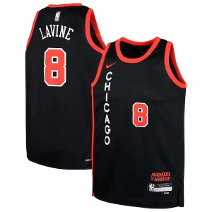 Zach LaVine Chicago Elegant Bulls Nike Youth Swingman Replica Jersey City Edition Black Ideal for Collectors