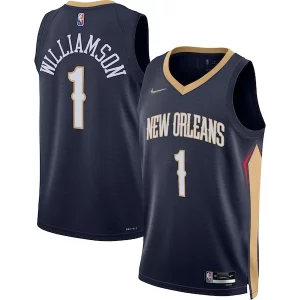 Zion Chic Williamson New Orleans Pelicans Nike 2021/22 Diamond Swingman Jersey Icon Edition Navy Must - Have for Jerseys Lovers