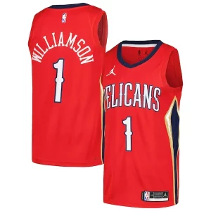Zion Williamson New Elegant Orleans Pelicans Jordan Brand Swingman Player Jersey Statement Edition Red for Basketball Enthusiasts