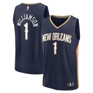 Zion Williamson New Orleans Chic Pelicans Youth Fast Break Replica Player Jersey Icon Edition Navy for Basketball Enthusiasts