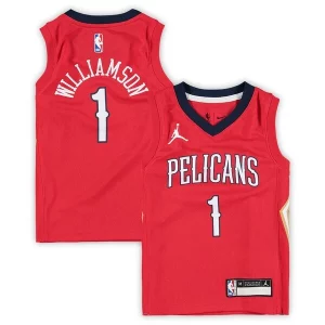 Zion Williamson New Orleans Pelicans Jordan Brand Preschool 2020/21 Fast Chic Break Replica Jersey Statement Edition Red Perfect for Game Day