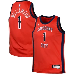 Zion Williamson New Orleans Pelicans Jordan Brand Swingman Jersey Statement Elegant Red Must - Have for Jerseys Lovers