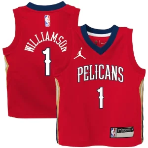 Zion Williamson New Orleans Pelicans Jordan Brand Toddler 2020/21 Jersey Red Chic Statement Edition Ideal for Collectors