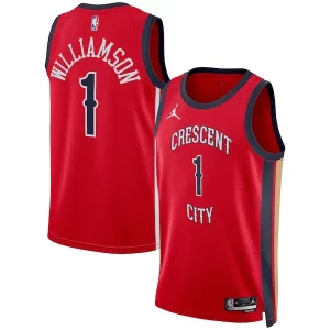 Zion Williamson New Orleans Pelicans Jordan Brand Unisex Swingman Jersey Statement Edition Fabulous Red Perfect for Game Day