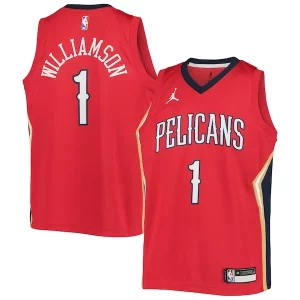 Zion Williamson New Orleans Pelicans Jordan Brand Youth Stylish 2020/21 Swingman Player Jersey Statement Edition Red Perfect for Game Day