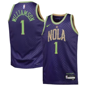 Zion Williamson New Orleans Pelicans Nike Youth Fabulous 2024/25 Swingman Player Jersey City Edition Purple Must - Have for Jerseys Lovers