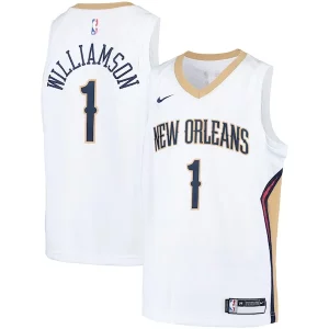 Zion Williamson New Orleans Pelicans Nike Youth Swingman Player Jersey Association Fabulous Edition White/Navy Must - Have for Jerseys Lovers