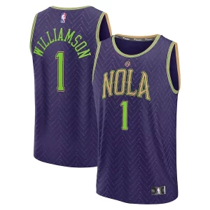 Zion Williamson New Orleans Eye - catching Pelicans 2024/25 Fast Break Player Jersey City Edition Purple Ideal for Collectors