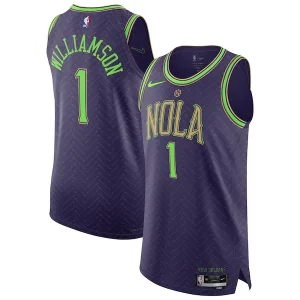Zion Williamson New Premium Orleans Pelicans Nike 2024/25 Authentic Player Jersey City Edition Purple Must - Have for Jerseys Lovers