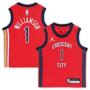 Zion Williamson Trendy New Orleans Pelicans Jordan Brand Preschool 2022/23 Replica Jersey Statement Edition Red Perfect for Game Day
